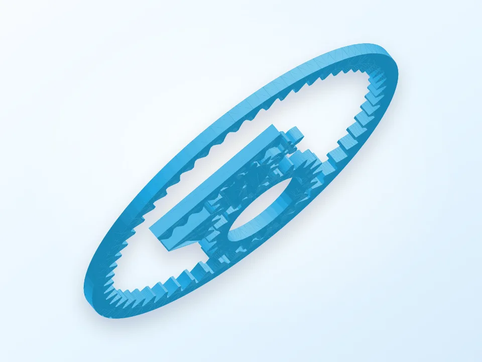 Public Domain Involute Parameterized Gears: Powered Up 3D model preview