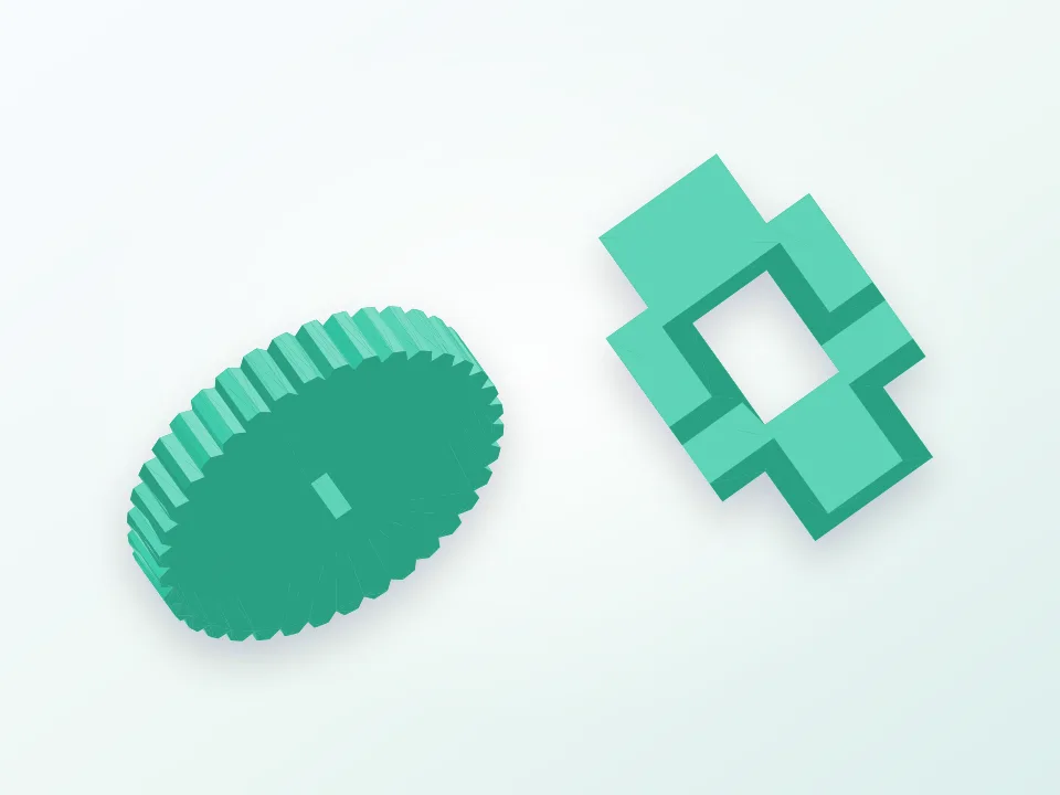 Thumbwheel-controlled twin potentiometer assembly 3D model preview