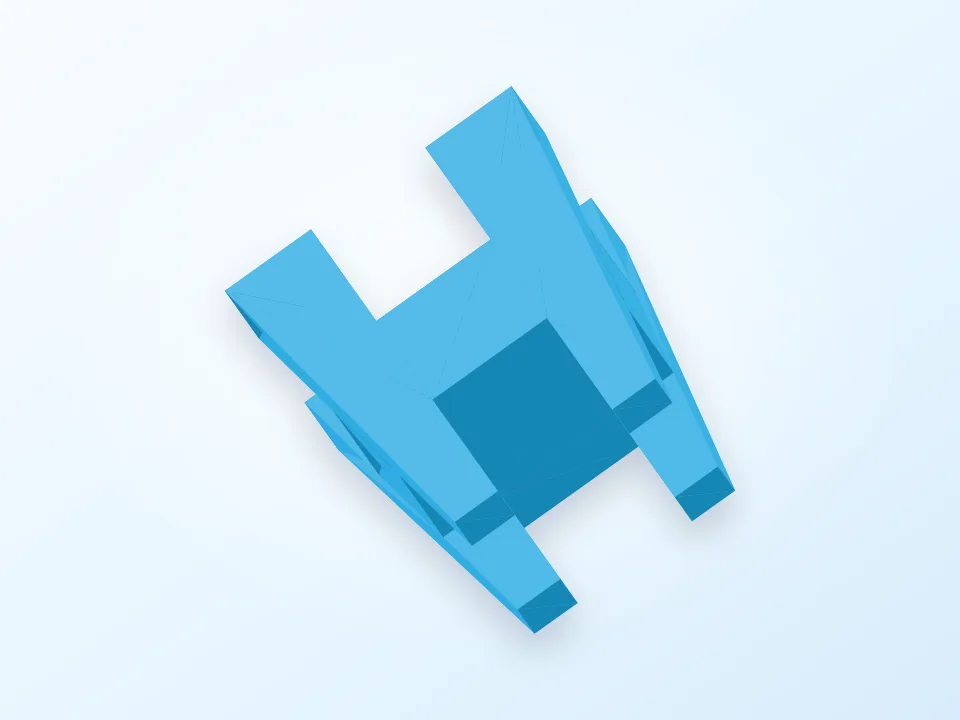 3d H 3D model preview