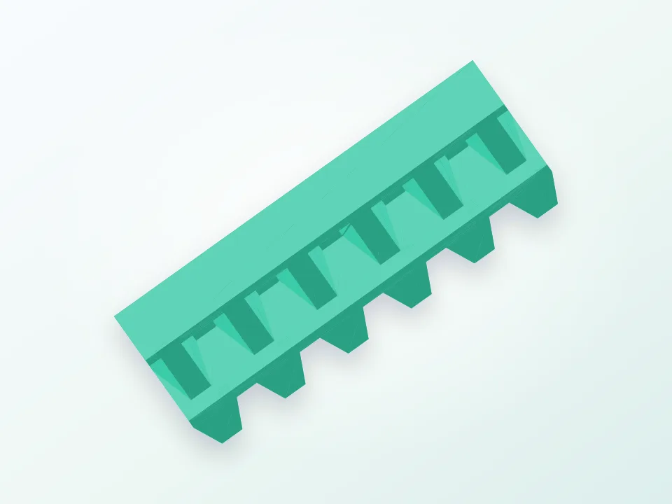 Curtain Straight Gear 3D model preview