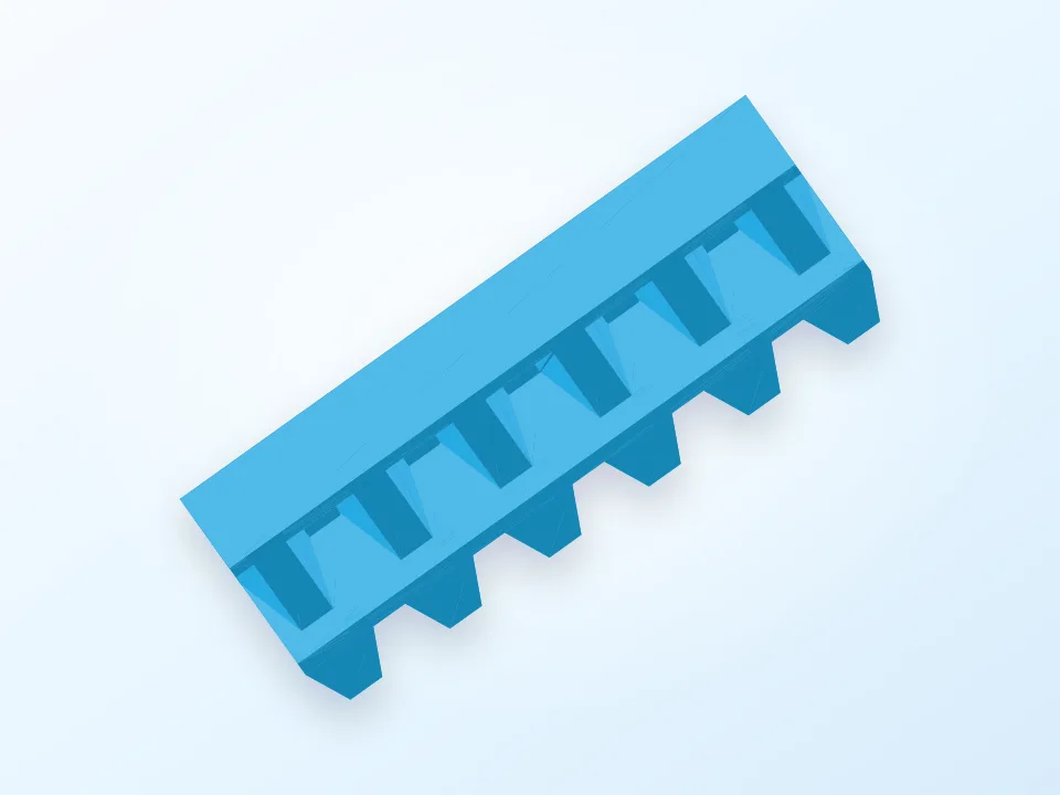 Curtain Straight Gear 3D model preview