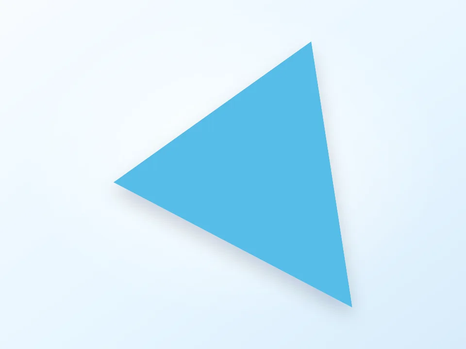 Tetrahedron (3 sided Pyramid) 3D model preview