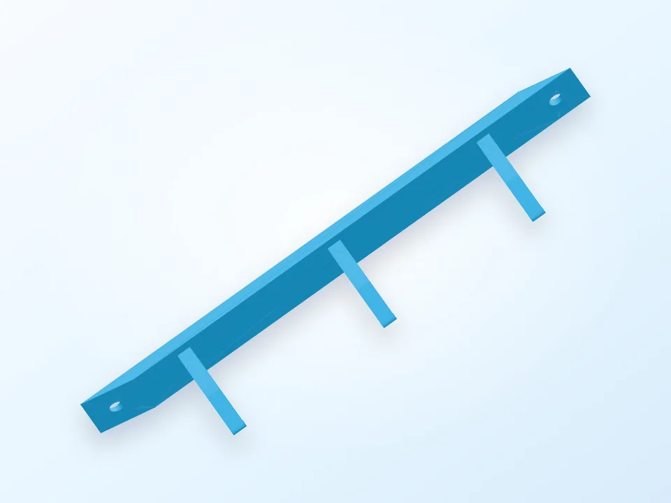 Expandable Hook Wall Mount 3D model preview