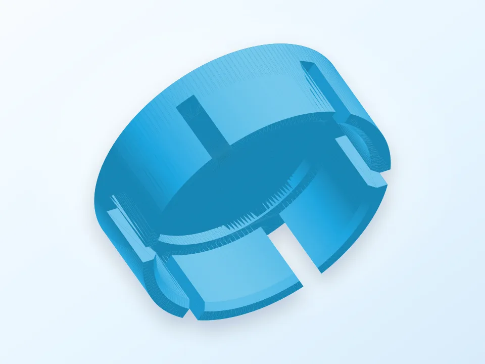 Captured (blind) bearing holder 3D model preview