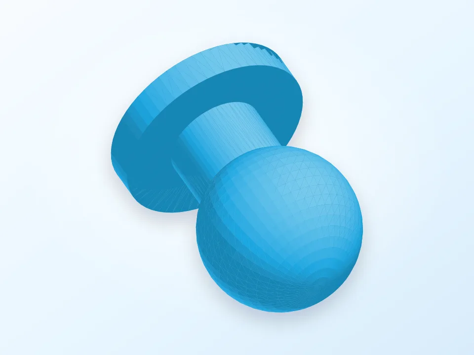 glazendeur knop 3D model preview