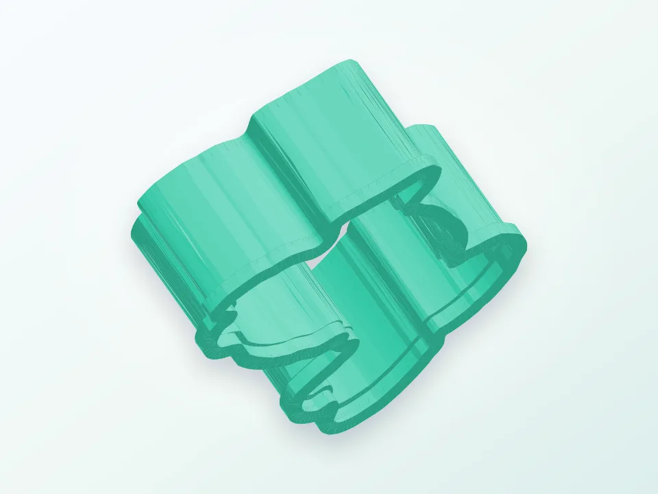 Bunny Cookie Cutter 3D model preview