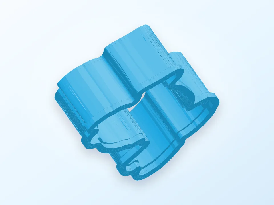 Bunny Cookie Cutter 3D model preview
