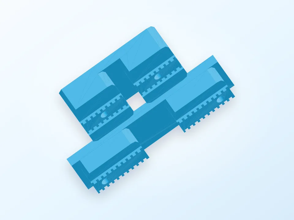 Graber i3 x/y axes belt holder parametric - v3 3D model preview