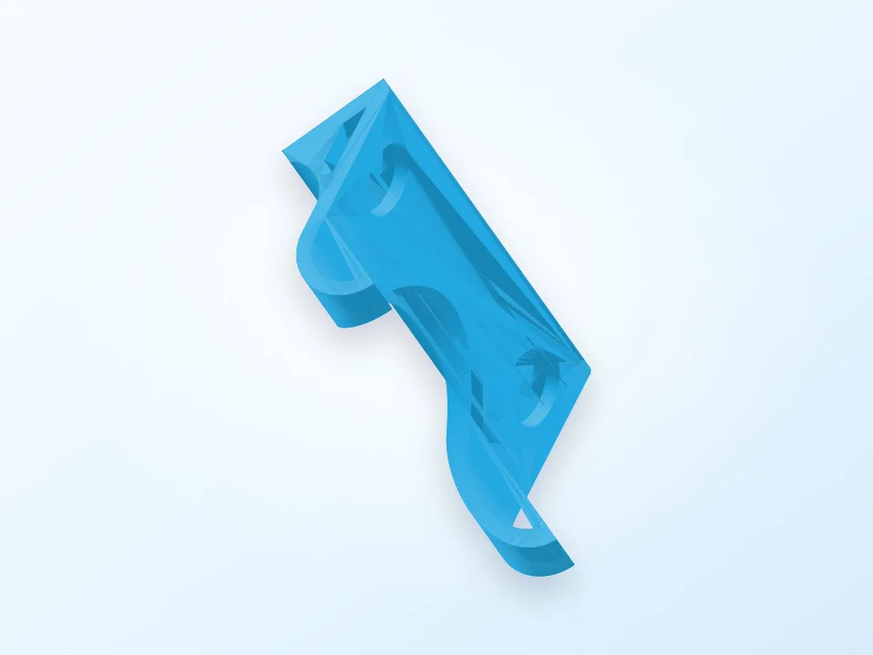 Wall mount pencil holder 3D model preview