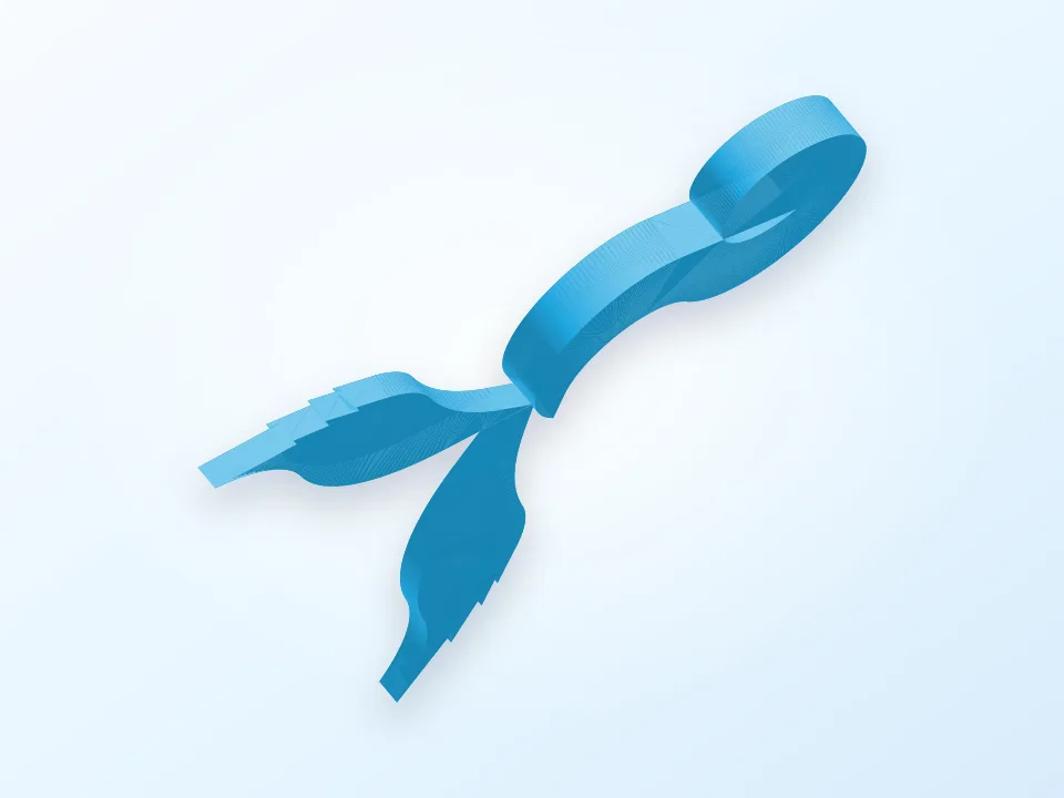 Wing's with letter S 3D model preview