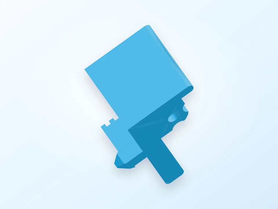 Fridge shelf hinge replacement 3D model preview