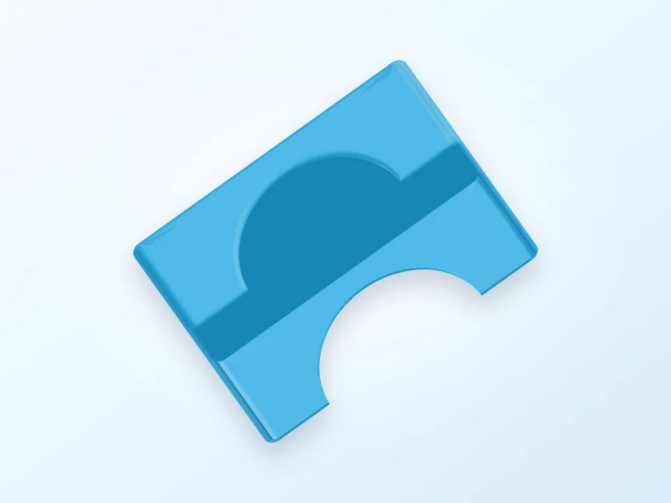 Trekking/Travelling Cleaning Sponge box. 3D model preview