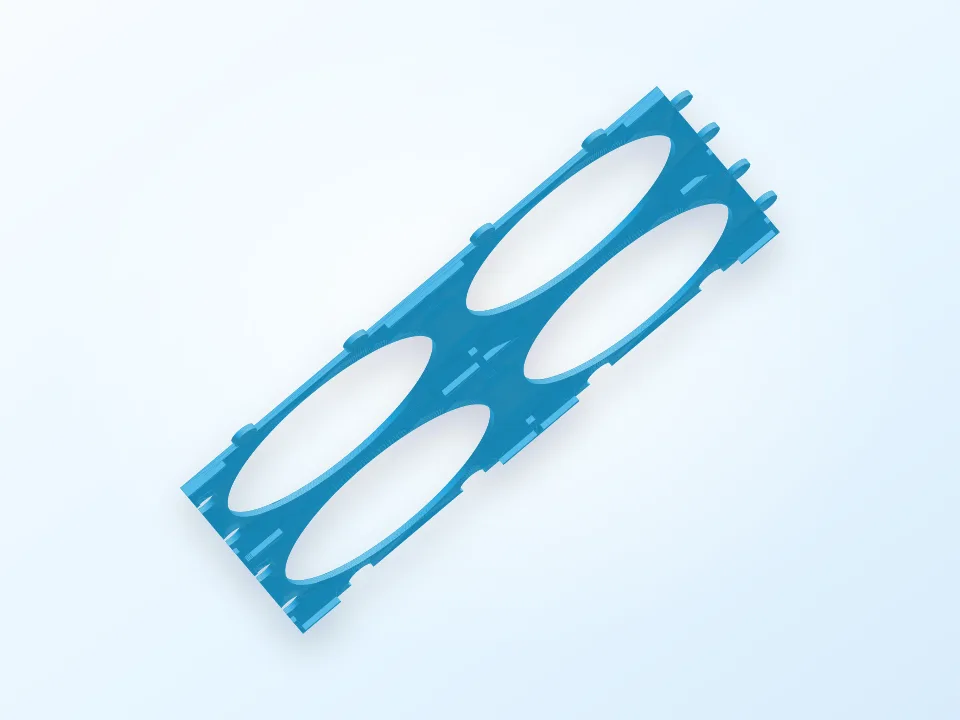 Board Game Tile Grid 3 Inch, 2x2, Seamless 3D model preview