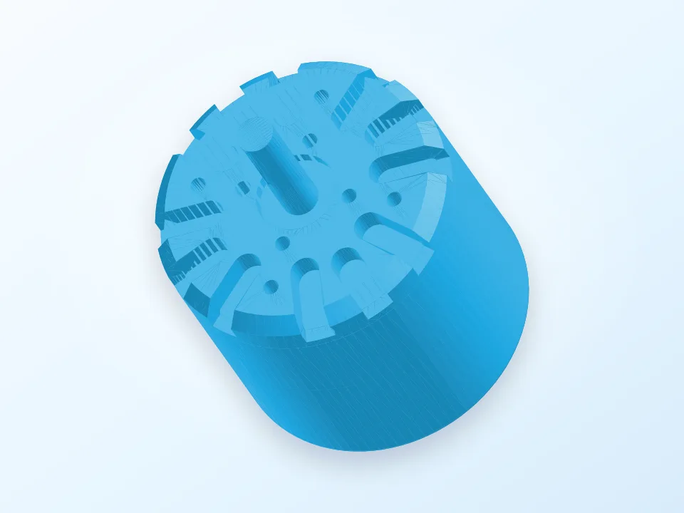 APS 8072S Brushless motor template 3D model preview