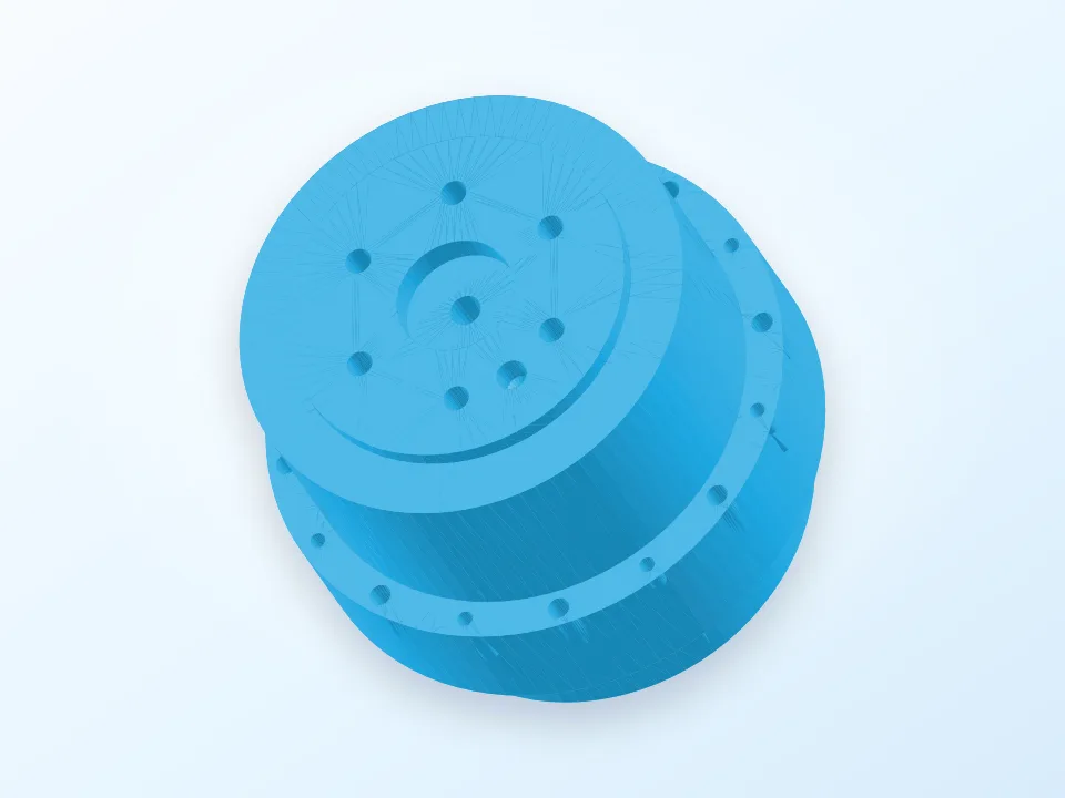 GAM FP-F-070-016H 16:1 Planetary reducer\gearbox template 3D model preview