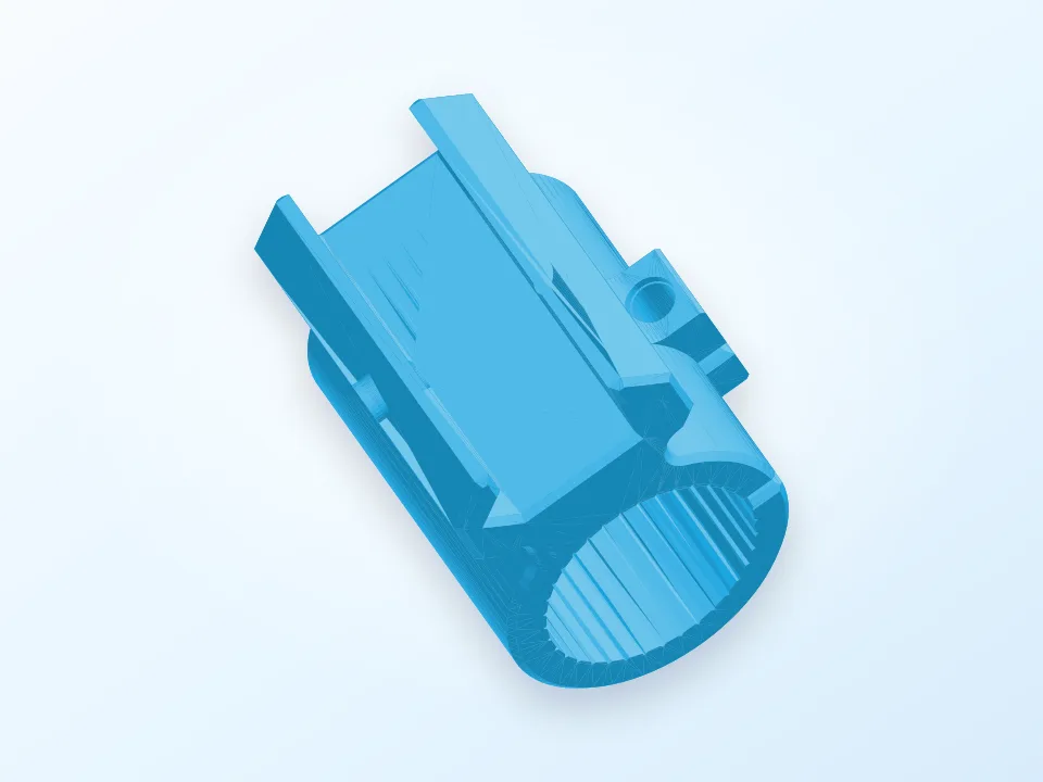 RIS Flashlight mount (26mm - kinda parametric) 3D model preview