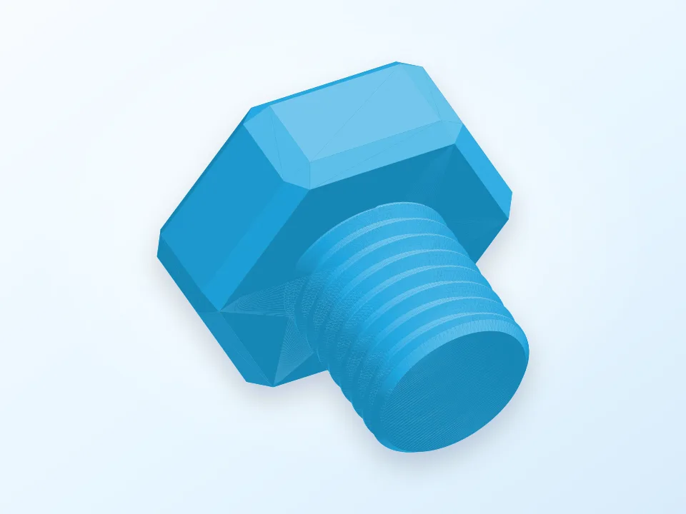 Toy Nut and Bolt 3D model preview