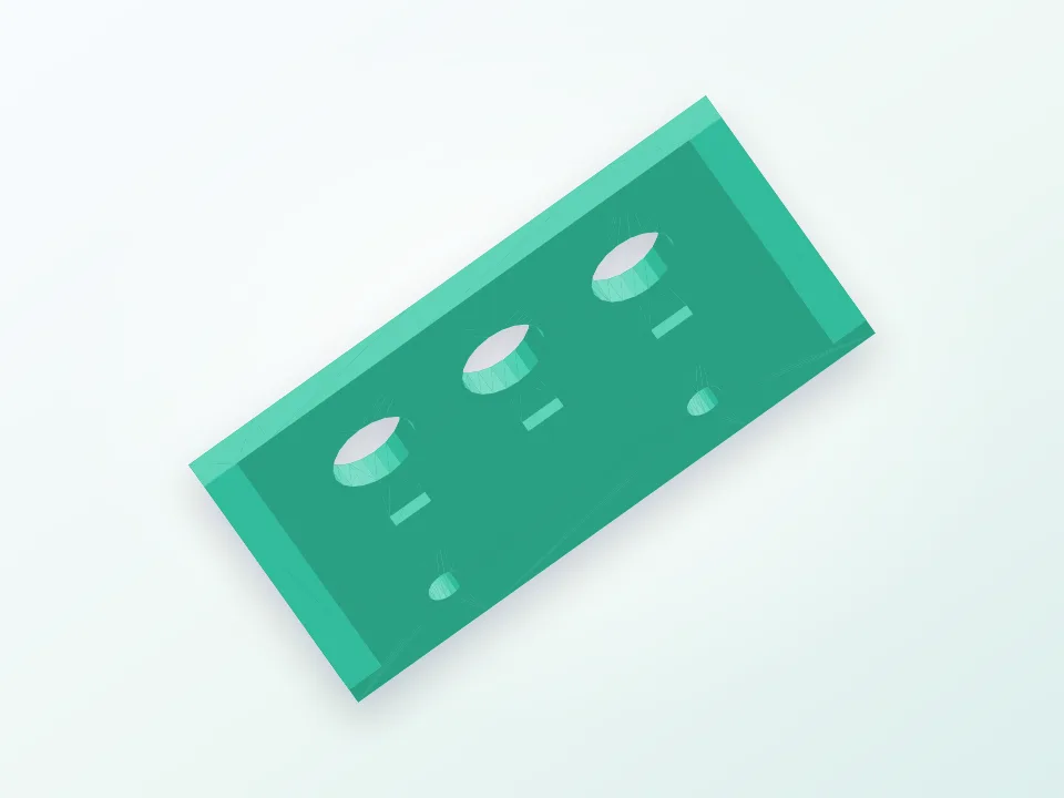 Button panel uses control power 3D model preview