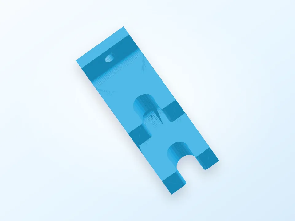 Mounting Block for 8mm Irrigation Tube 3D model preview