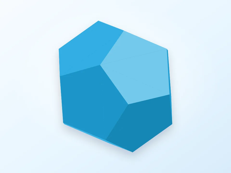 Solid Dodecahedron 3D model preview
