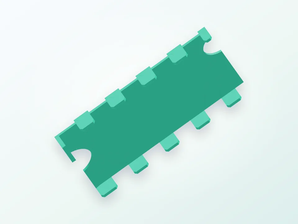 DIY minimalist wallet 3D model preview