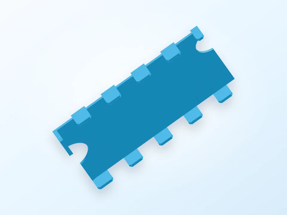 DIY minimalist wallet 3D model preview
