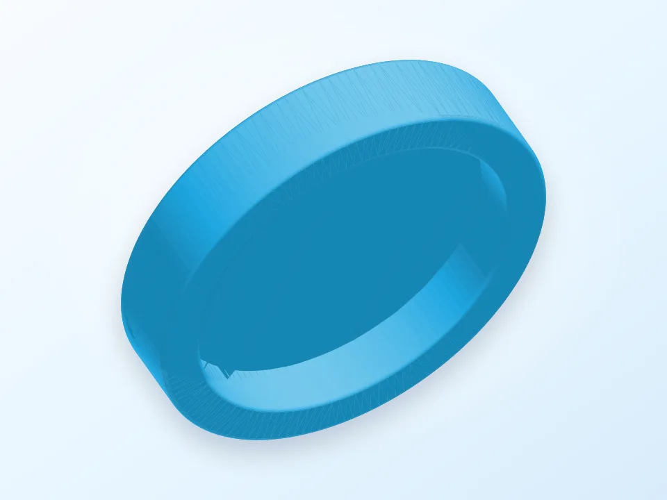 Soap dish for round solid shaving soap 3D model preview