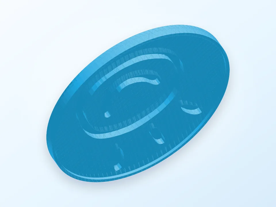 Toki Pona Coaster 3D model preview