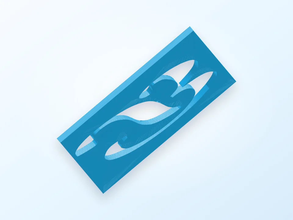 B Dual color plate 3D model preview