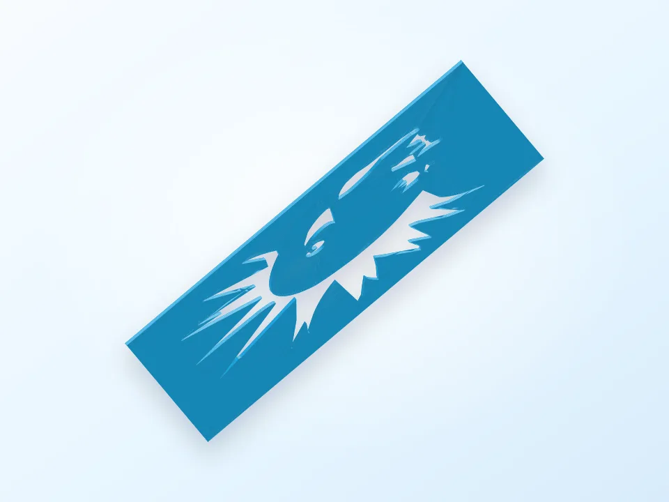 Punk Rocker Stencil 3D model preview