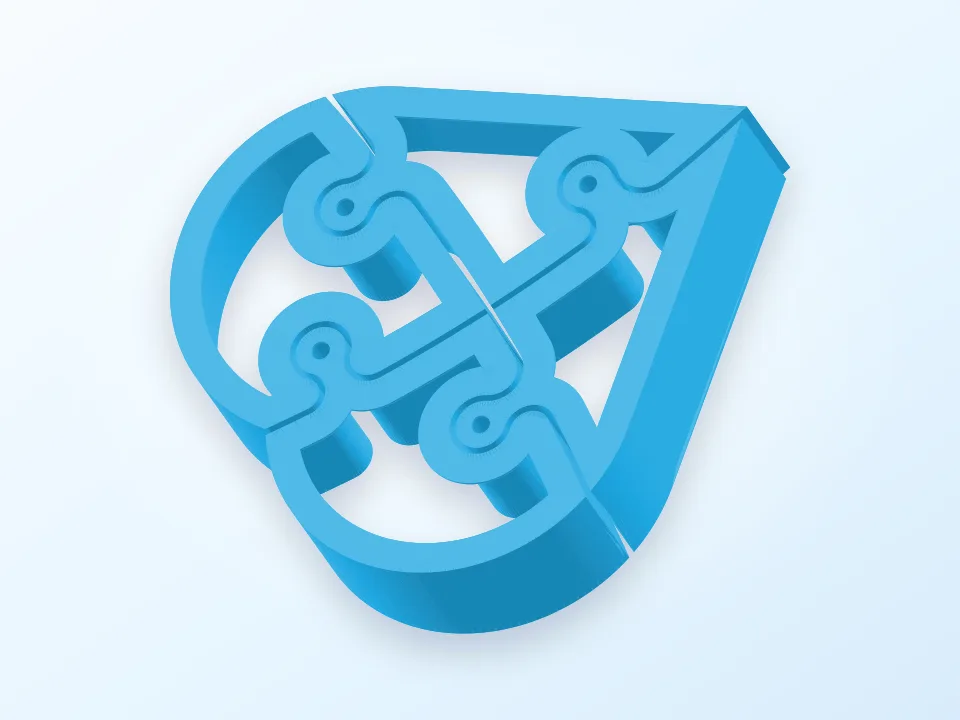 Heart Puzzle Cookie Cutter 3D model preview