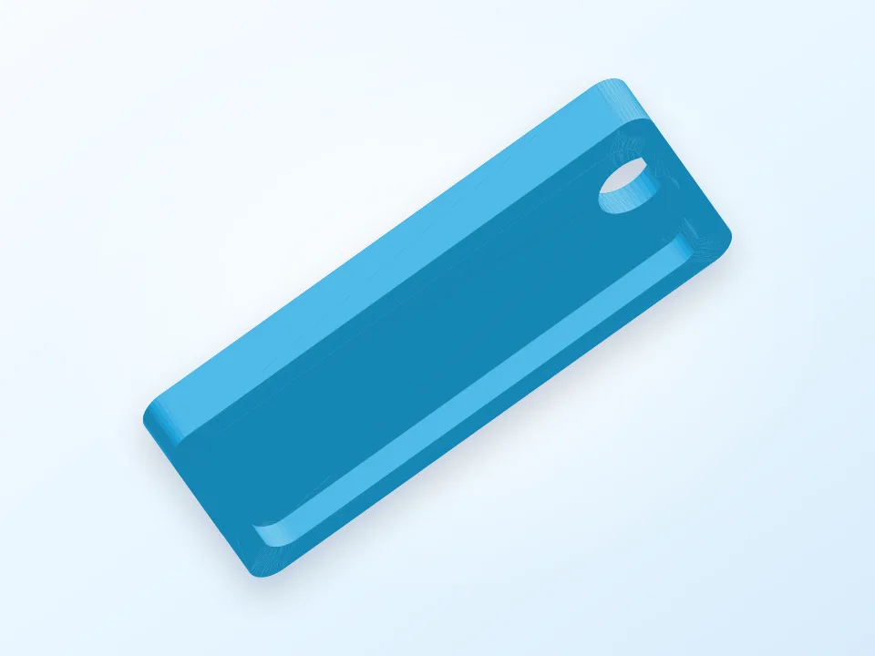 Blank Dogtag 3D model preview