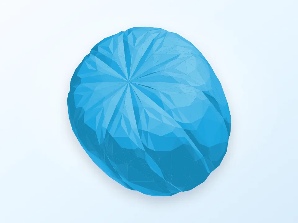 Lowpoly pumpkin 3D model preview