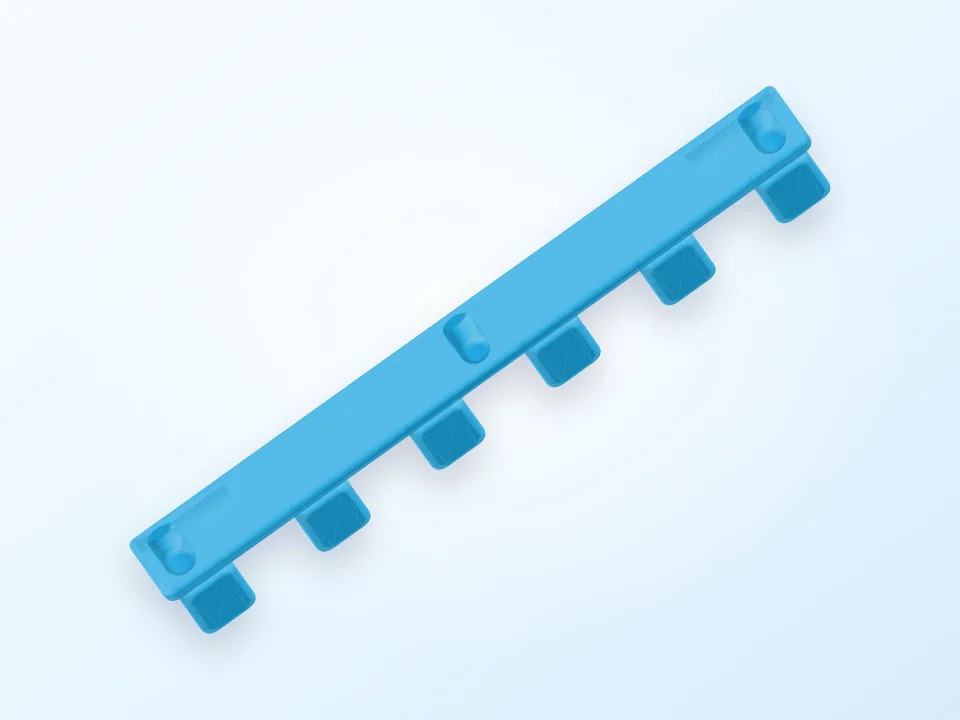 Pegboard socket holder 3D model preview