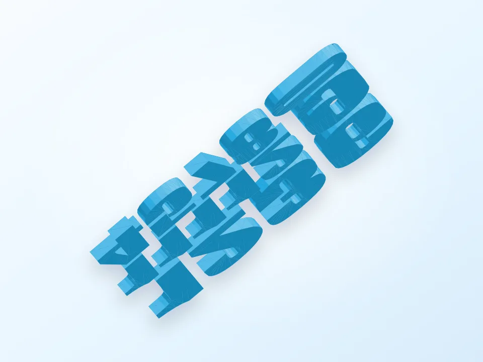 Clock Numbers 3D model preview