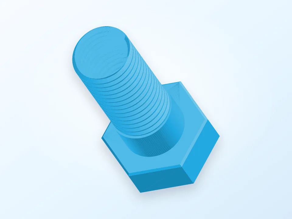Bullone M16x40 3D model preview