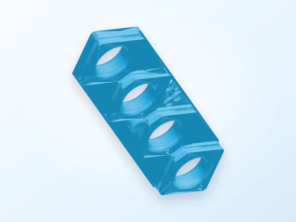 Double BiQuad patch panel Antenna 5.2-5.8Ghz - Wire Bending Template 3D model preview