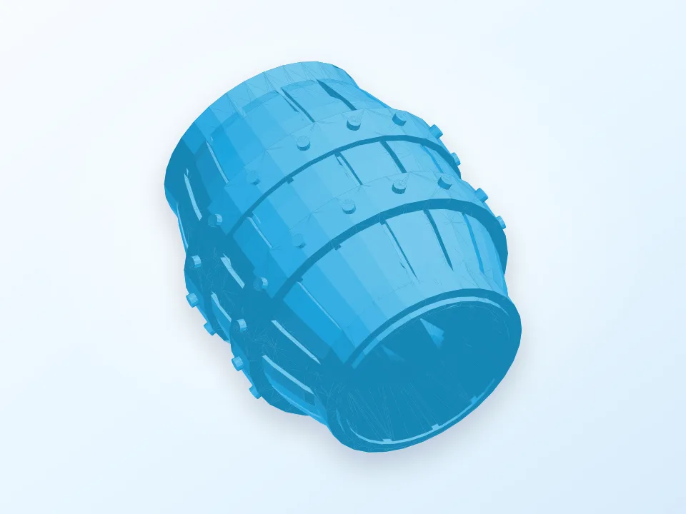 Delving Decor: Medieval Barrels (28mm/Heroic scale) 3D model preview