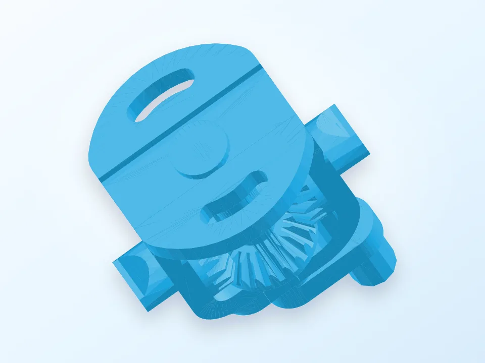 gear key chain 3D model preview