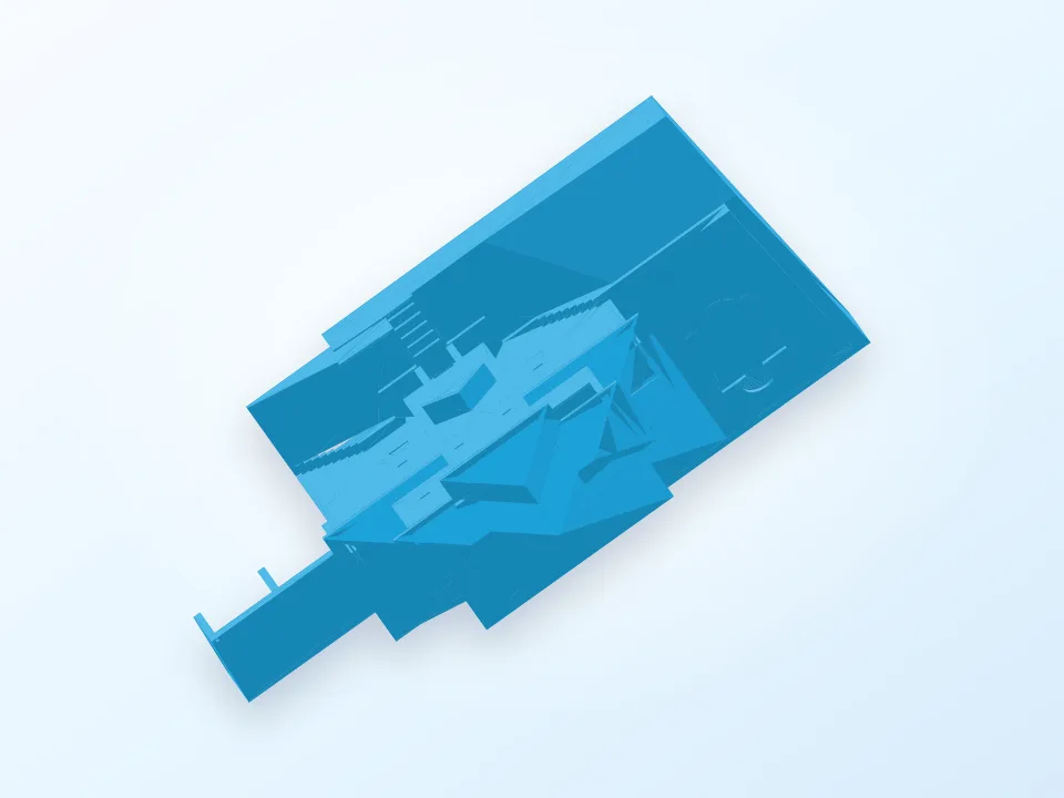 Villa privata 3D model preview