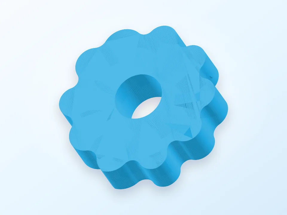 pâquerette porte clef USB 3D model preview