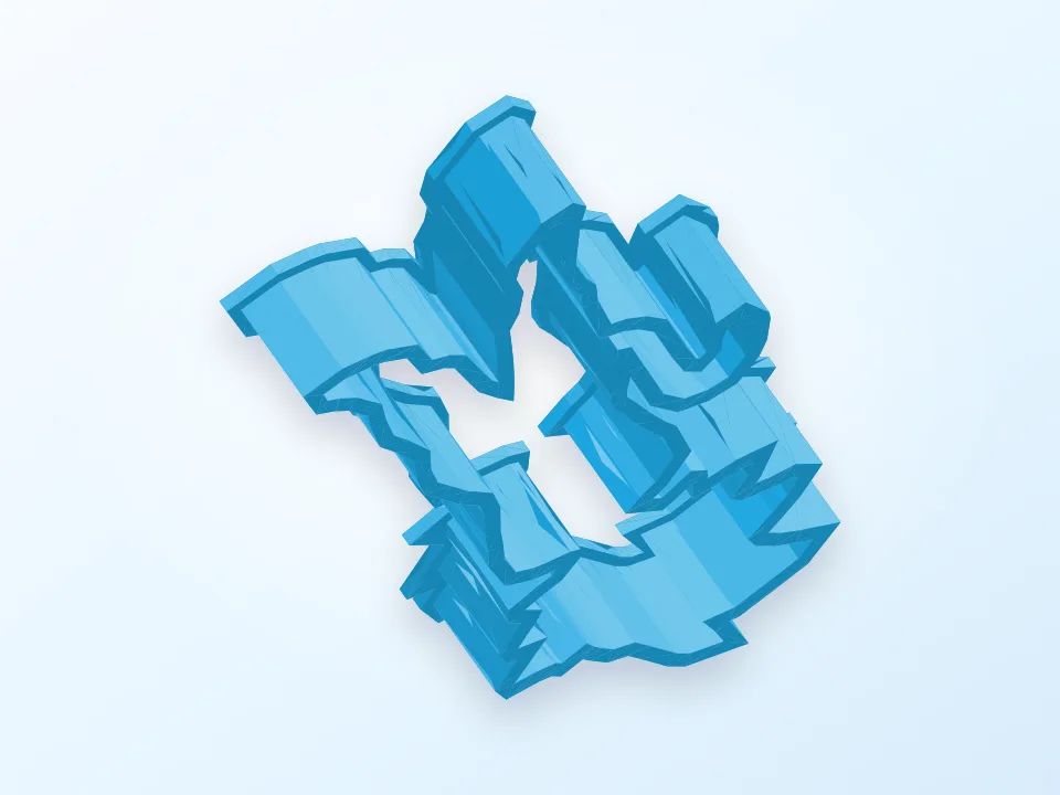 Dragon Ball Z cookie cutter 3D model preview