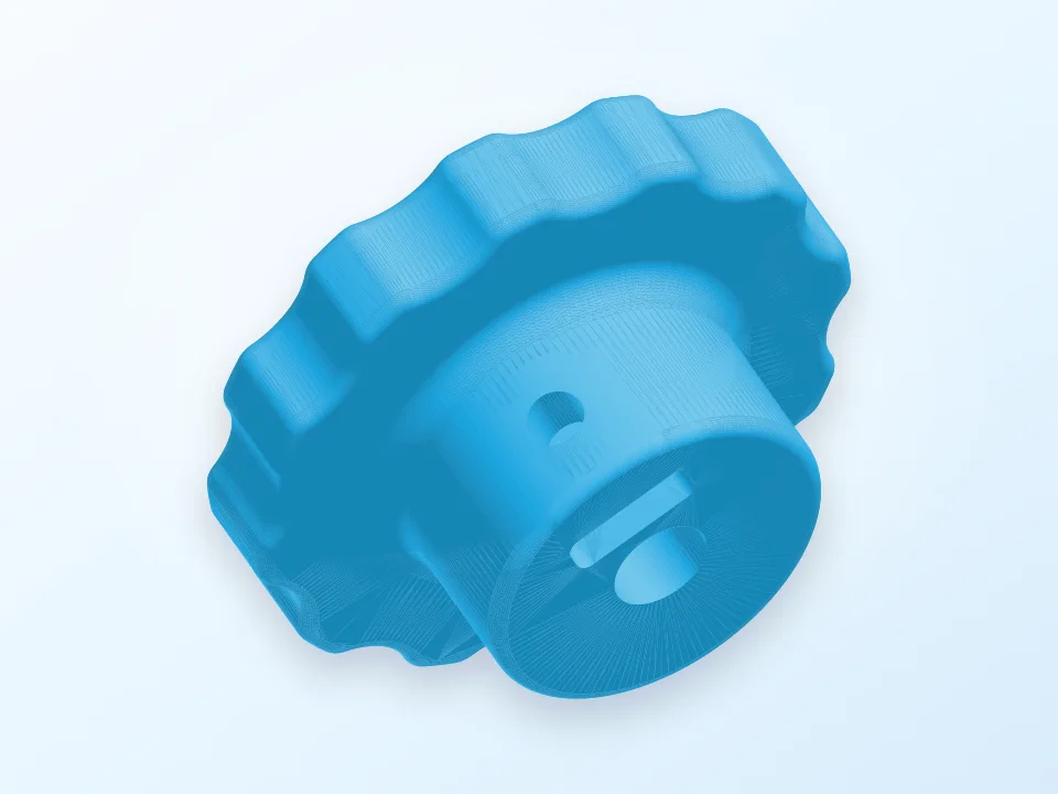 NEMA 23 stepper knob 3D model preview