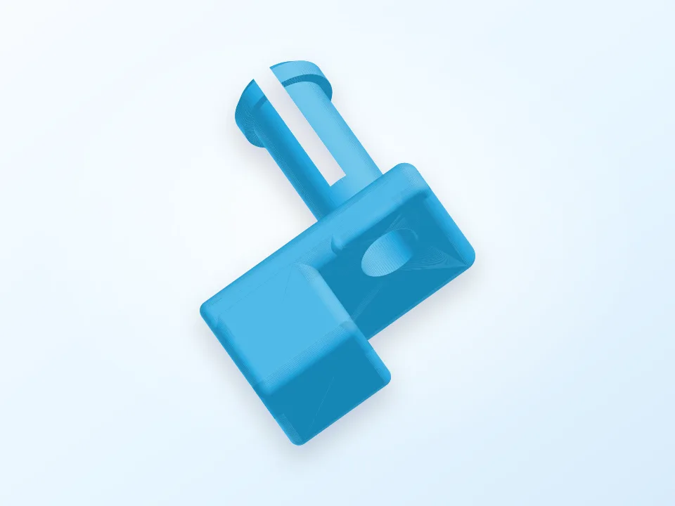 Dishwasher Wheel Mount 3D model preview