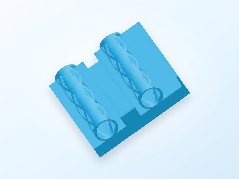 Toothbrush Holder for 3/4" Shelf 3D model preview