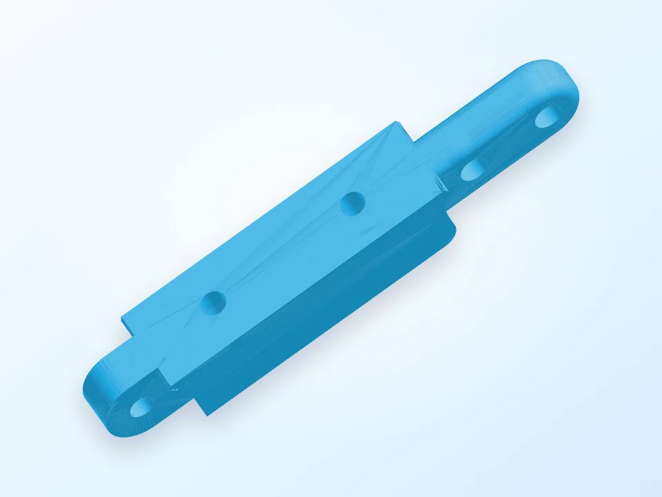 clip for skis and ski stick 3D model preview