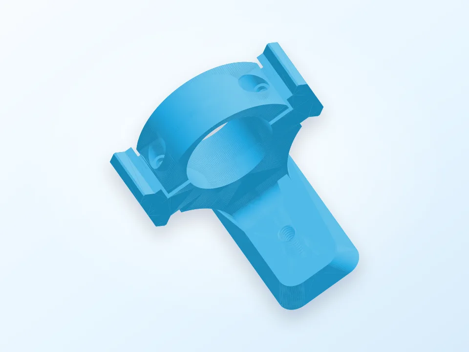 1.25" astro camera finder dovetail holder 3D model preview