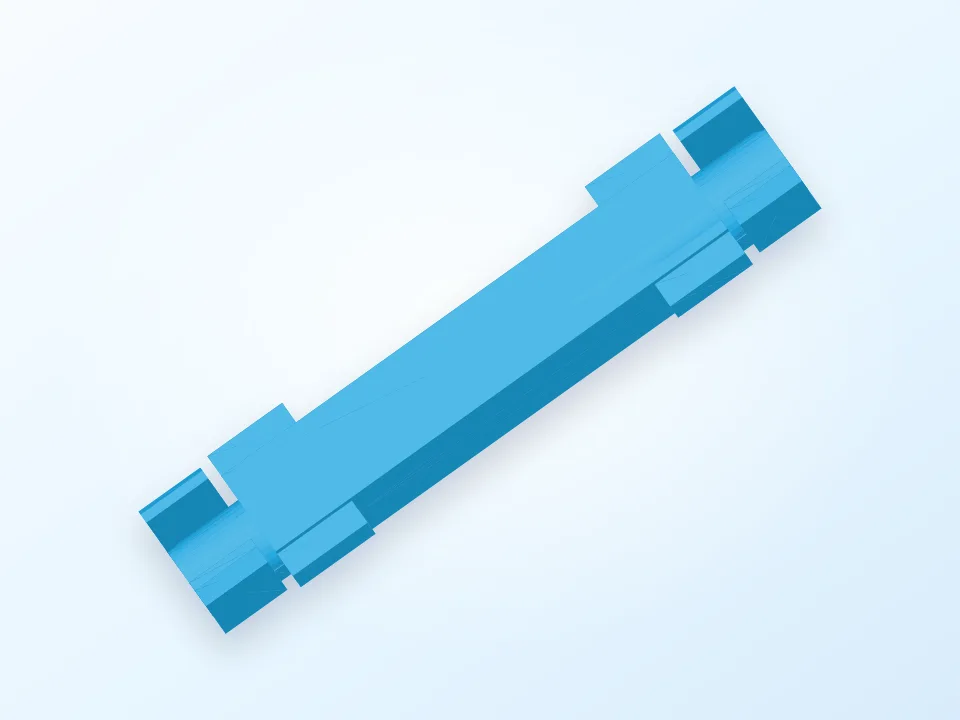 Bi-fold Door Top Slide Guide 3D model preview