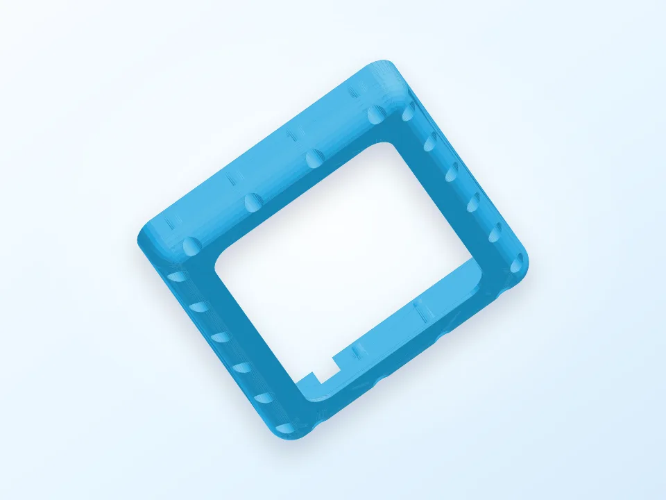 Battery Case Frame (Zip Tie Adapter) 3D model preview