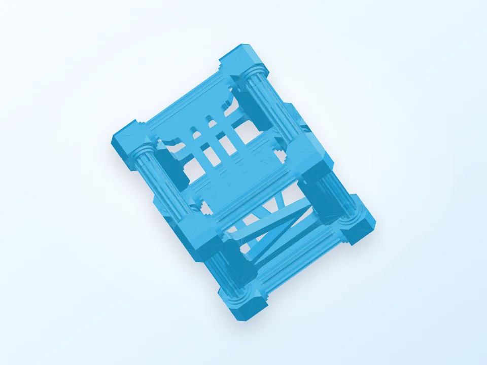 Roman Numeral Die 3D model preview